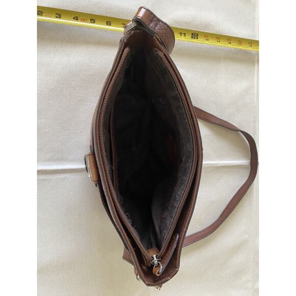 Etienne Aigner Purse Leather Shoulder Bag Tan Crossbody - Picture 11 of 15